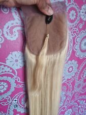 12A RUSSIAN SUNNY BLONDE 144# 4X4 SILK BASE CLOSURE DOUBLE DRAWN 22INCH STRAIGHT