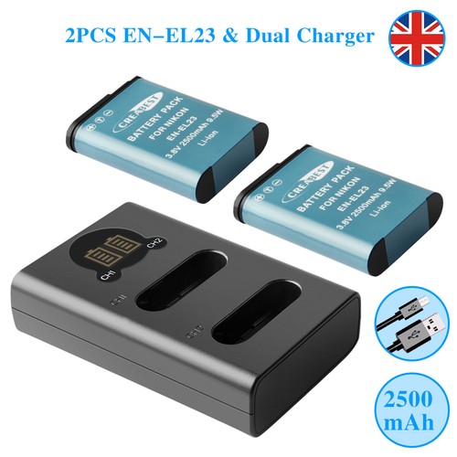 2pcs el23 battery dual - +,