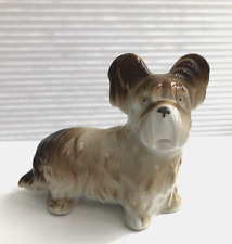 Vintage Porcelain Scottish Terrier Figurine, Ceramic Dog Figure, Foreign 9000