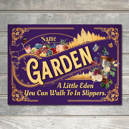Personalised garden sign metal - sign,
