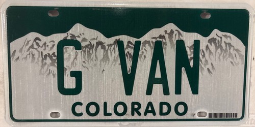Vanity chevy van license - vanity,
