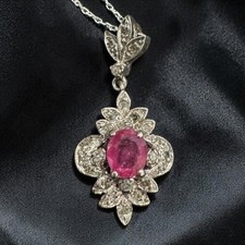 Vintage Ruby & Diamond Pendant