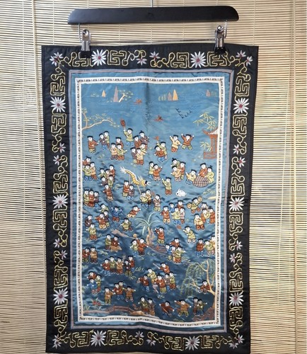 Chinese hand embroidered silk - hand,