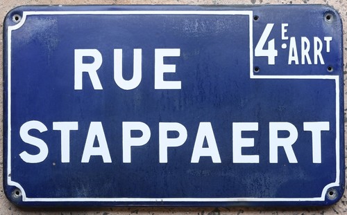 Old french enamel street sign - old,