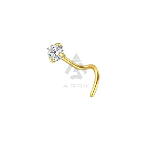 Silver rose gold - rose, stud