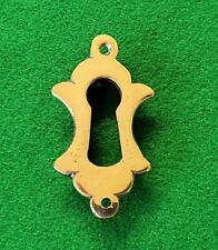 Brass escutcheon keyhole cover surround plate insert flange key furniture repair