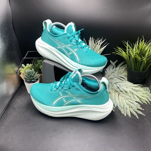 Asics gel nimbus white blue - asics,