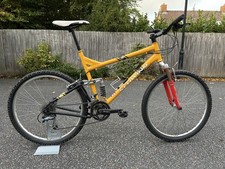 Mountain Bike Schwinn Rocket Yellow wheel size 26" Full Suspension Rockshox Fox