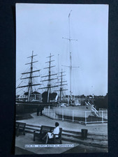The Yacht Gipsy Moth IV at Greenwich London Real Photo Vintage Postcard A28