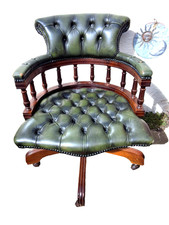 Chesterfield green leather - green,