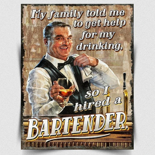Bartender drinking funny - drinking,