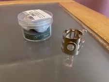 Wood Stone Bb Clarinet Ligature Ishimori Solid Silver with Pink Gold Plate