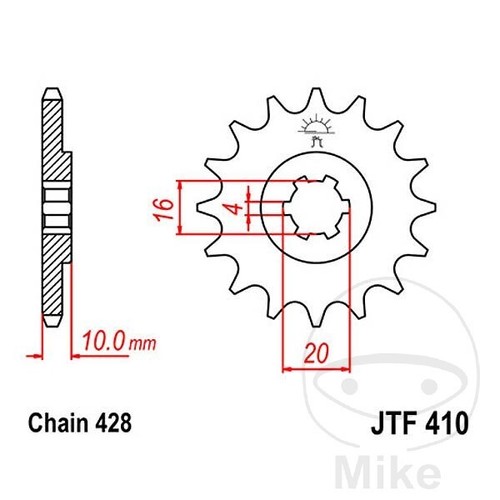 Sprocket for hyosung 125 4v - hyosung,