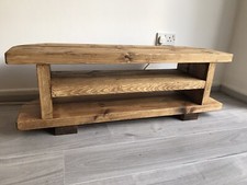 Corner Rustic Pine TV Unit