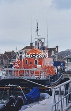 35mm Slide RNLI LIFEBOAT MOORED DATED 2002 Original FREE UK POST