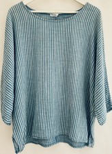 Light Blue Striped Lagenlook