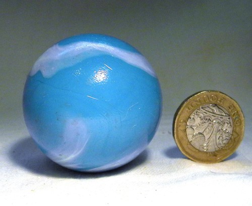 Vintage glass blue - , /white
