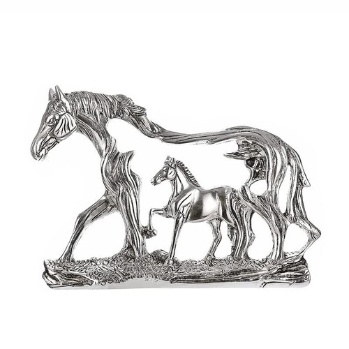 Silver plated double horse - silver,