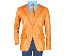 Orange Genuine Lambskin