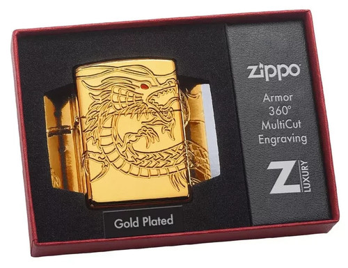 Zippo lighter gold plated - lighter,