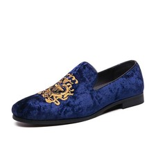 New Mens Embroidery Velvet