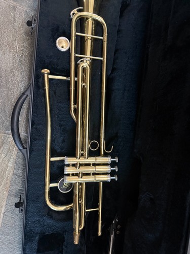 Valve trombone with hard - , case