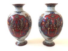 JAPANESE PAIR OF CLOISONNE