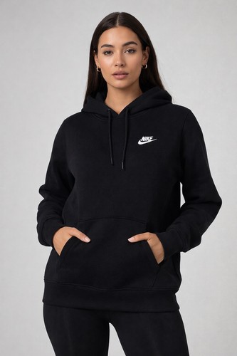 Nike women black hoodie - black,