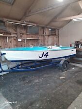 Albatross Classic Speedboat. Good condition. Traditional pale blue/ white
