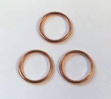 3 x Copper Exhaust Header Manifold Gaskets for Yamaha MT-09 13-23 Tracer 900