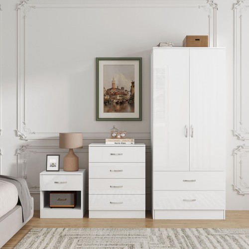 Piece high gloss bedroom - 3,