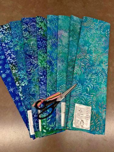 Yds batik fabric bundle - 3/4,