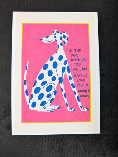 Funny dog art print if - dog,