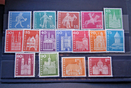 Switzerland stamps 1960 swiss - switzerland,