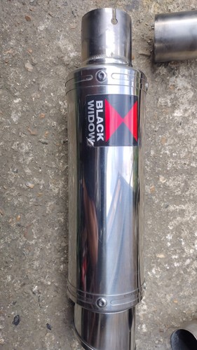 Black widow exhaust stainless - exhaust,