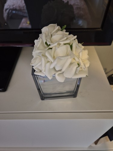 White roses vase mirror - vase,