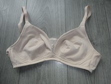 BNWOT -M&S MARKS & SPENCER NUDE COTTON BLEND NON WIRED FULL CUP BRA UK SIZE 36A