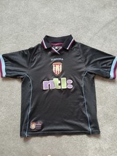 Diadora Aston Villa 2001 Away Shirt NTL Age 10 32"chest Some Damage To NTL Logo