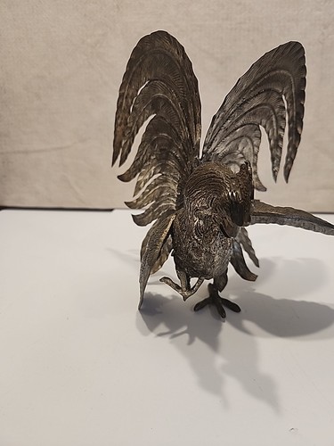 Vintage silver metal - vintage, cast