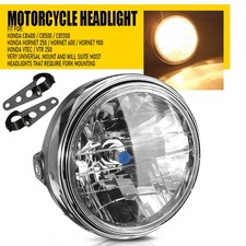 Universal Motorbike 7" Headlight Motorcycle Hi/Lo Beam LED Front Light Headlamp