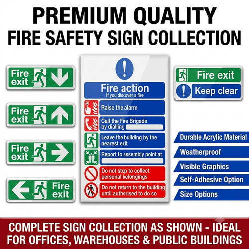 Fire exit sign emergency - exit,