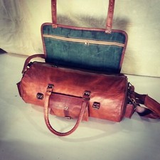 24” Leather Genuine Travel