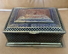 Mid Century Vintage Brass Decorative Japanese Trinket Box