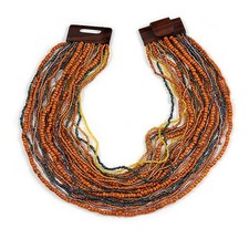 Multistrand Glass Bead/ Wooden