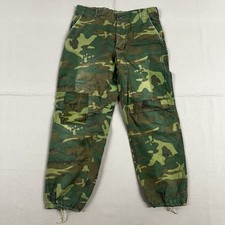VTG Military Rip Stop Jungle Camo Trousers Repairs Sz 33