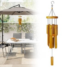Bamboo Wind Chimes Outdoor 32"
