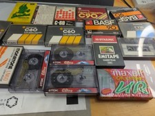 18 x VINTAGE various 60/90 Used BLANK AUDIO CASSETTE TAPES