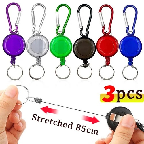 Retractable coil keyring with - retractable,