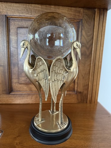 Vintage brass crane heron - vintage,