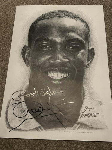 Dwight yorke hand signed - hand,